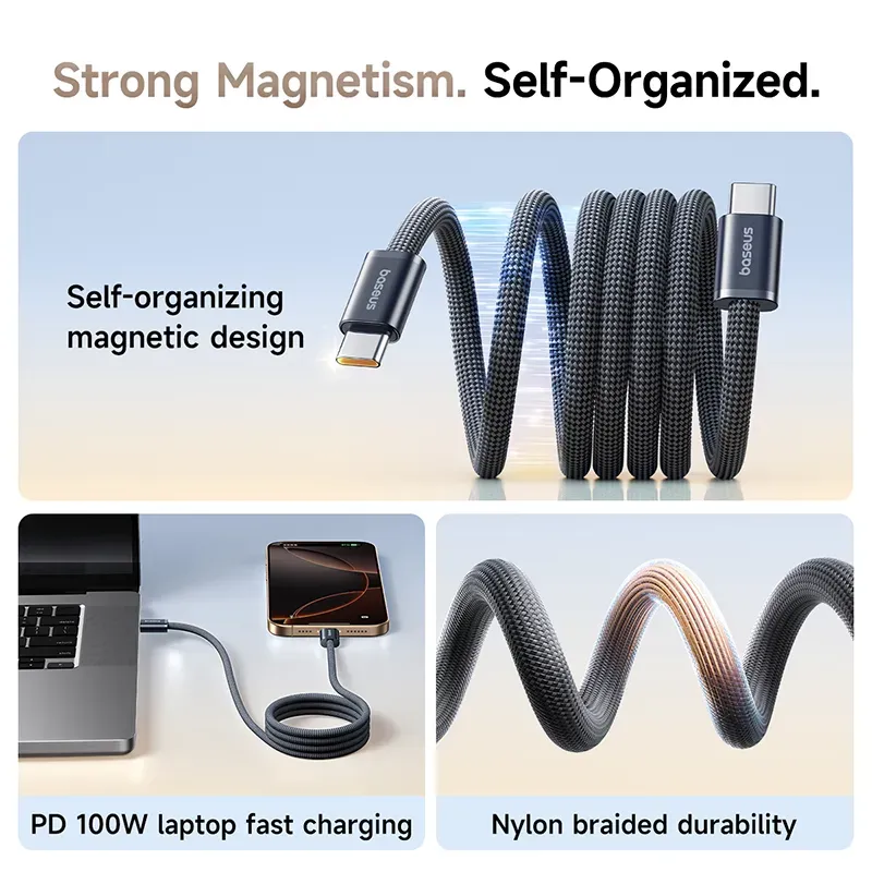 Baseus Pd 100w Cable Dynamic 4 Pro Type C To Type C Magnetic Cable (5)