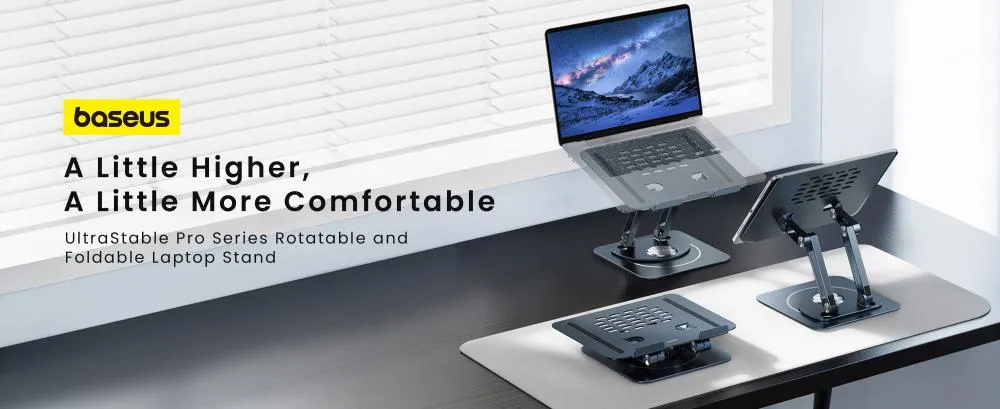 Baseus Ultrastable Pro Series Rotatable And Foldable Laptop Stand (3)