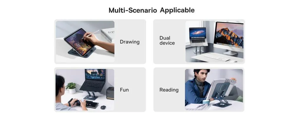 Baseus Ultrastable Pro Series Rotatable And Foldable Laptop Stand (8)