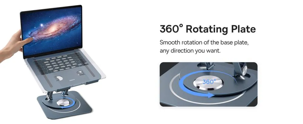 Baseus Ultrastable Pro Series Rotatable And Foldable Laptop Stand (9)