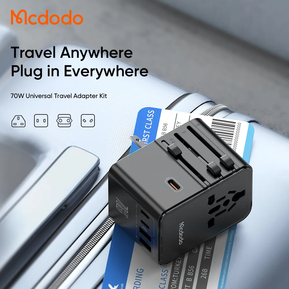 Mcdodo Cp 598 70w Gan Universal Travel Adapter With 100w C To C Cable (2)