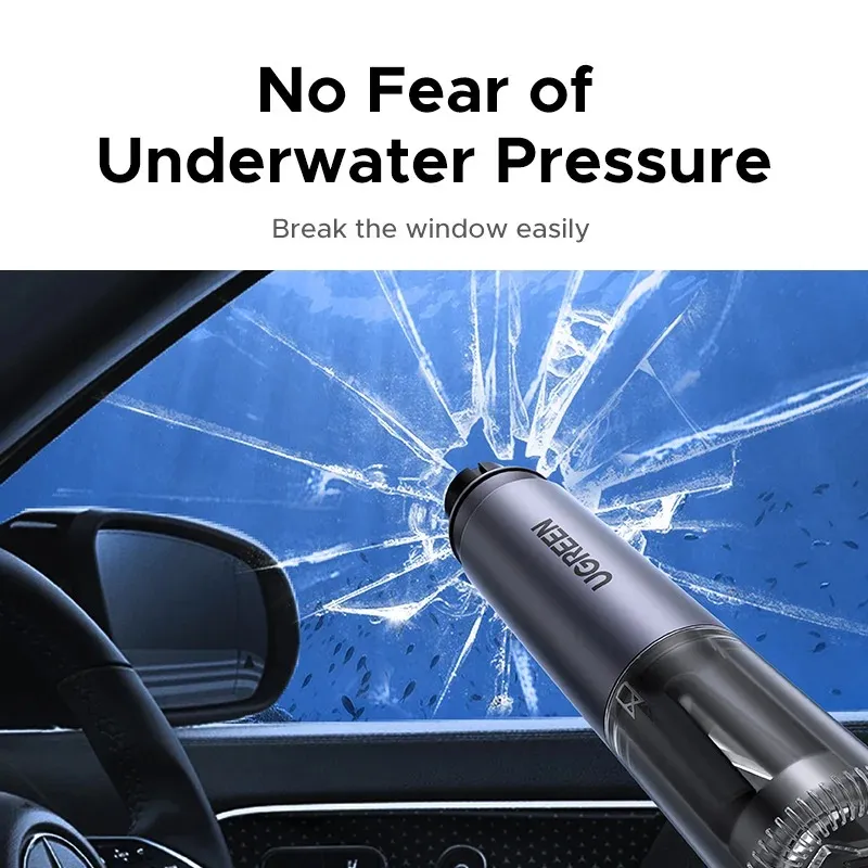 Ugreen Car Safety Hammer Life Saving Car Window Class Breaker (2)