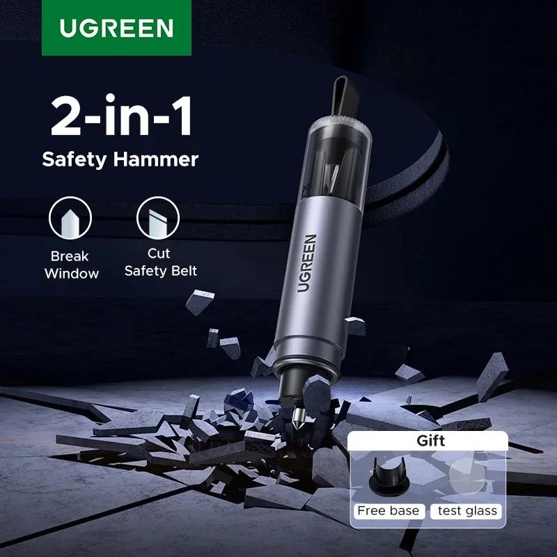 Ugreen Car Safety Hammer Life Saving Car Window Class Breaker (6)