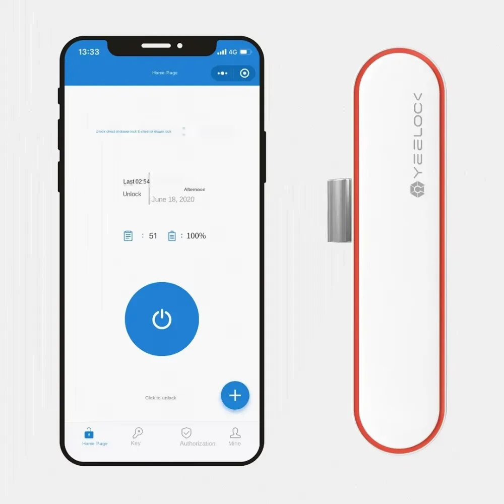 Xiaomi Yeelock Smart Keyless Drawer Cabinet Lock Bluetooth App Unlock Anti Theft (3)