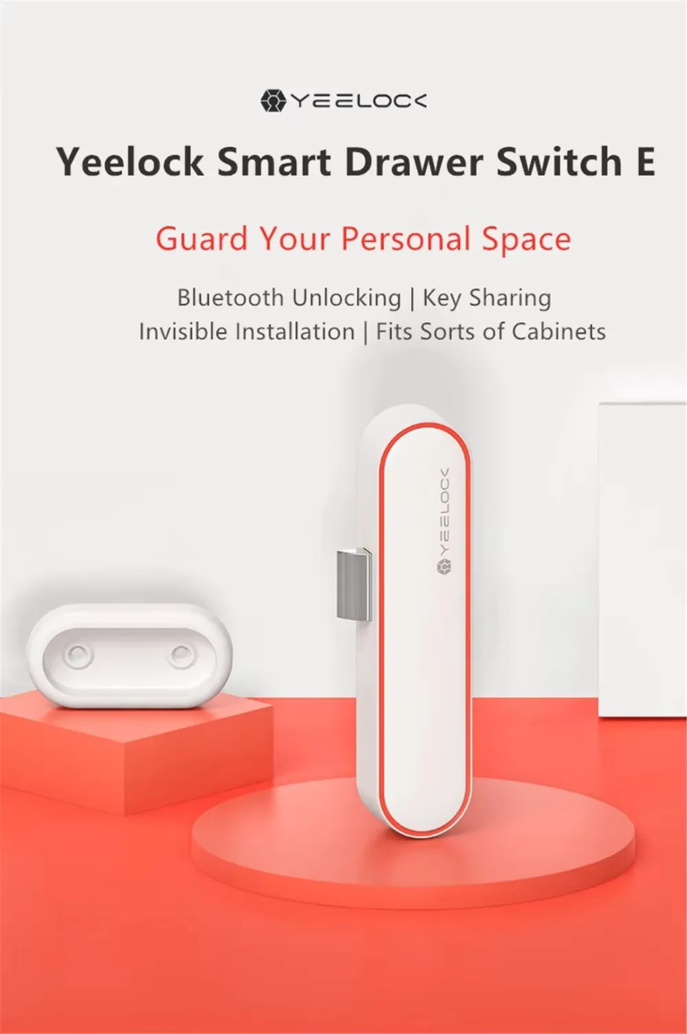 Xiaomi Yeelock Smart Keyless Drawer Cabinet Lock Bluetooth App Unlock Anti Theft (4)