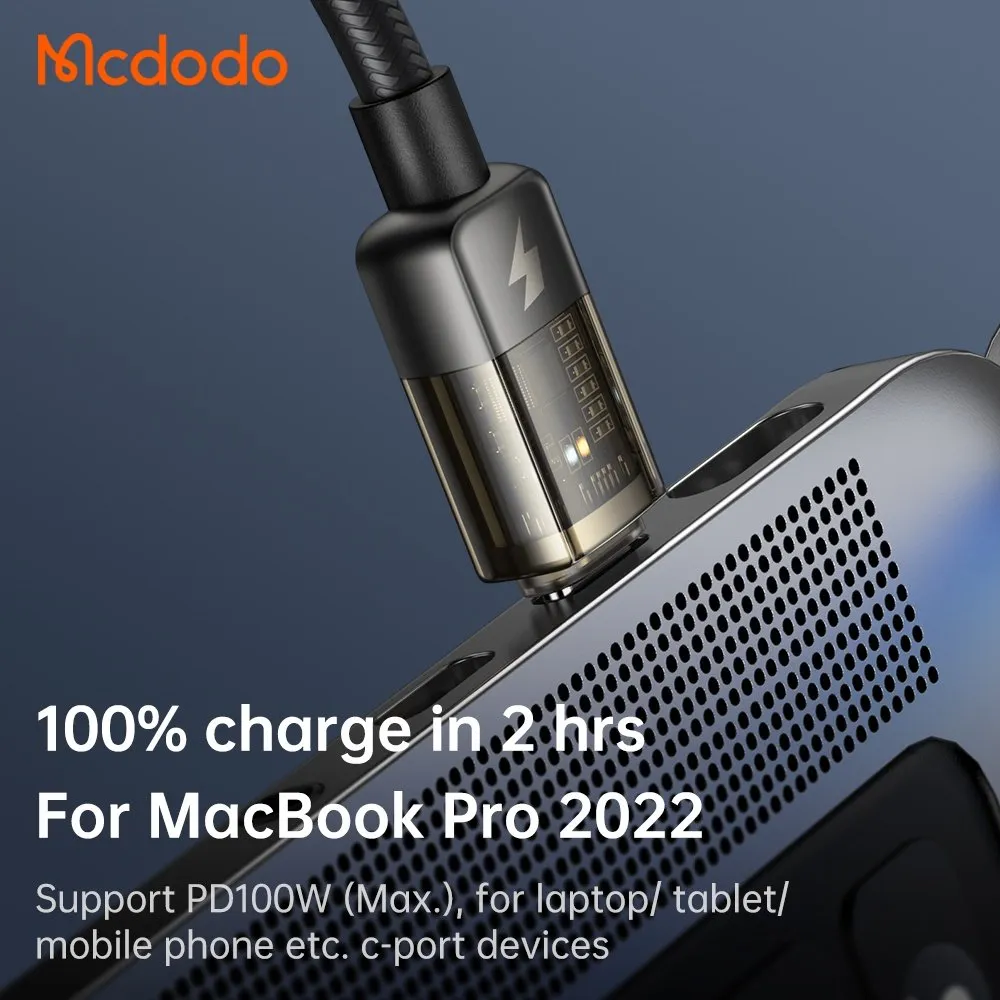 Mcdodo Ca 284 Auto Power Off 100w Digital Display Type C To Type C Cable 1 2m (4)