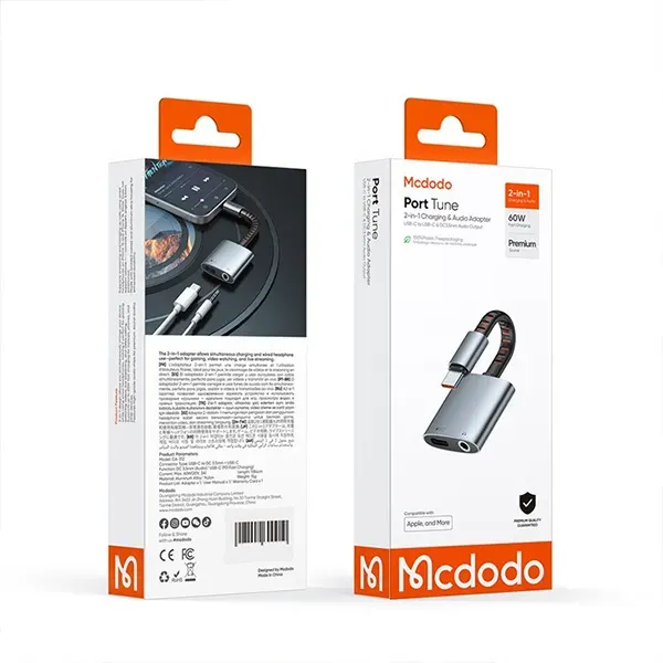Mcdodo Ca 3120 Usb C To Usb C Dc3.5mm Charging Audio Converter 7