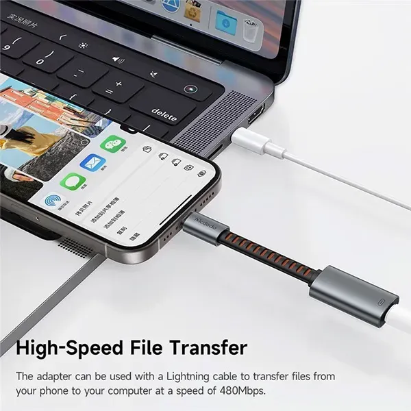 Mcdodo Ca 4870 Lightning Female To Usb C Male 3 In 1 Multi Adapter High Speed Data Transfer 5
