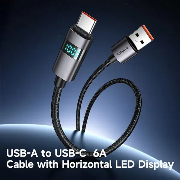 Mcdodo Ca 6520 Usb A To Usb C 66w Fast Charging Led Display Cable 4