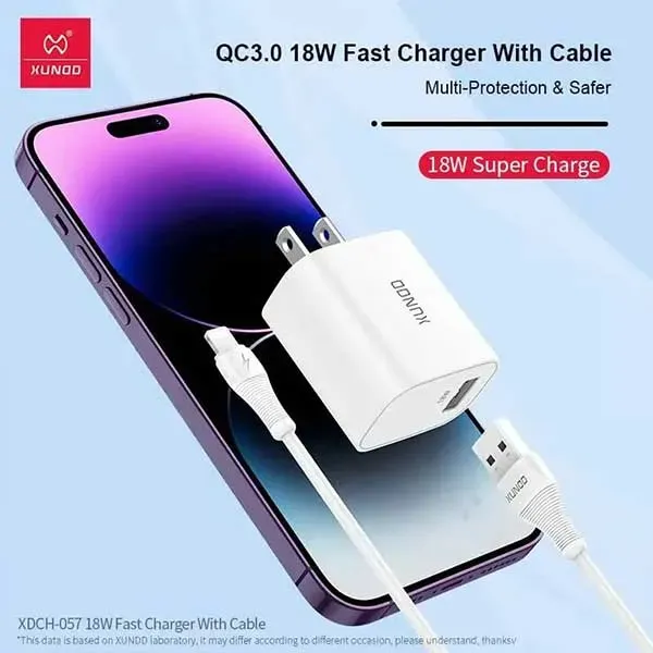 Xundd Xdch 057 18w Fast Charging Power Adapter With Lightning Cable 2