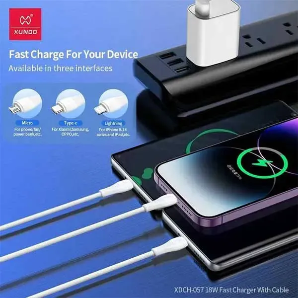 Xundd Xdch 057 18w Fast Charging Power Adapter With Lightning Cable 3