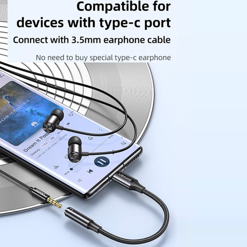 Usams Au16 Type C To 3 5dc Audio Dongle Dac Support (1)