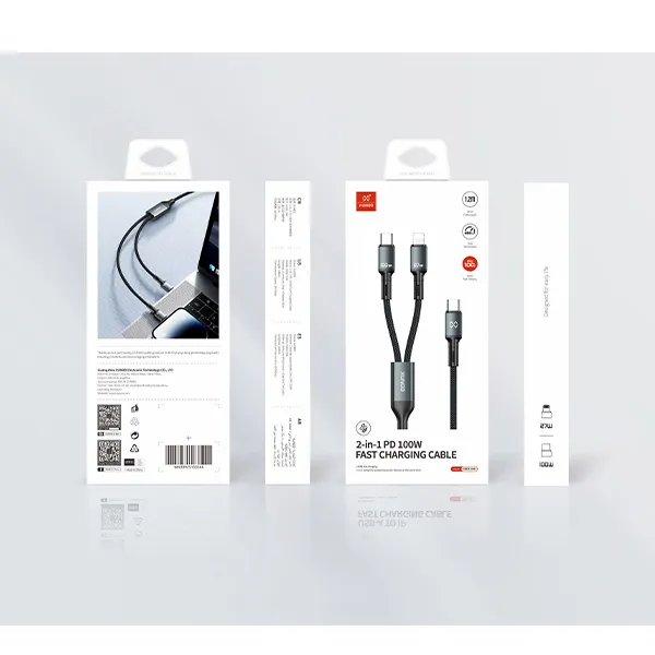 Xundd Xddc 046 2 In 1 Pd 100w Fast Charging Data Cable 1 2m (2)