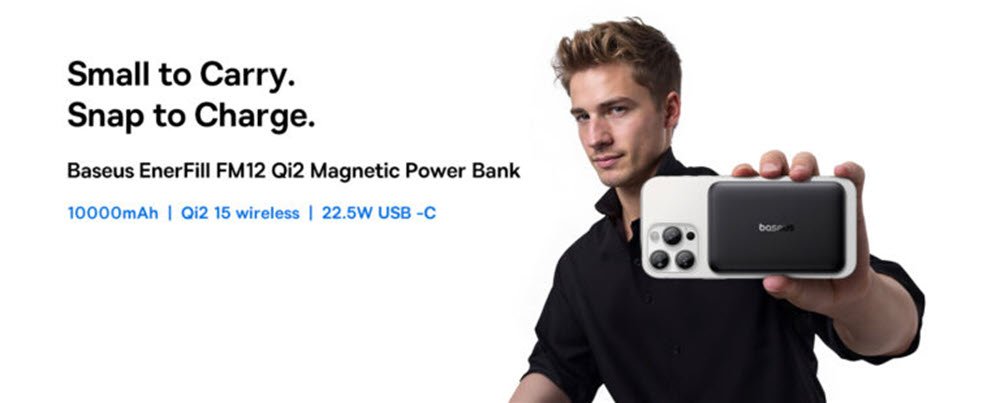 Baseus Wireless Power Bank Qi2 Enerfill Fm12 Magnetic Power Bank 10000mah 22 5w Cosmic B (2)