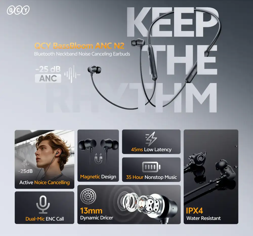 Qcy Bassbloom Anc N2 Wireless Earphone (1)
