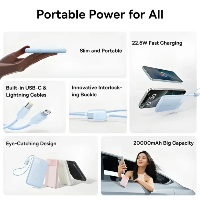 Baseus Fc11 20000mah 22.5w Dual Cable Power Bank 1 700x700