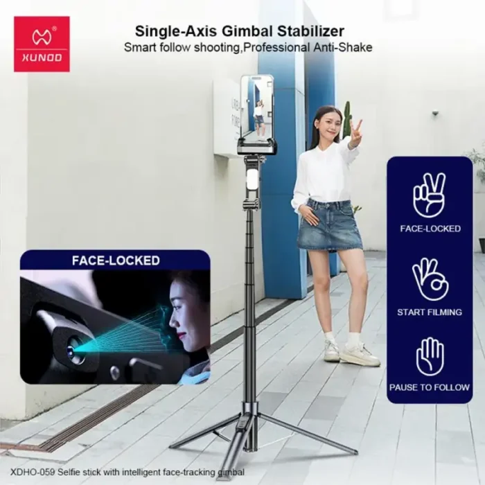Xundd Xdho 059 Smart Face Tracking Gimbal Stabilizer Selfie Stick 1 700x700
