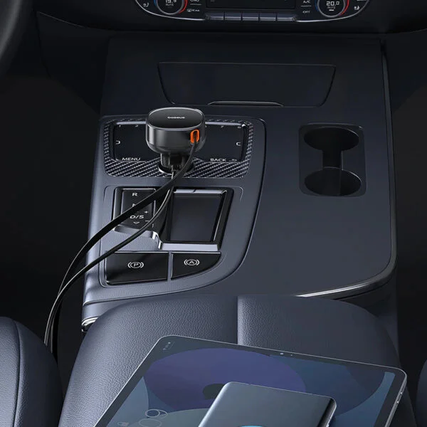 Baseus Enjoyment Pro Retractable Usb C 60w Car Charger (2)