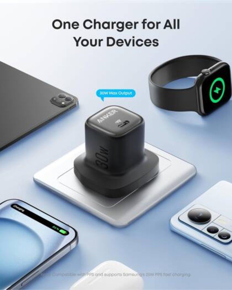 Anker Zolo 30w Pd 3 0 Charger With 1m Usb C Cable Black B2698k11 (2)