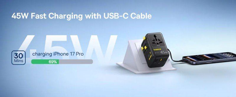 Baseus Picogo Ag11 45w Gan Universal Travel Adapter With Retractable Cable (7)