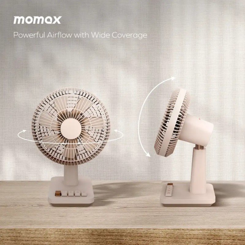 Momax 1pod Desktop Wireless Ultra Quiet Mini Fan (1)
