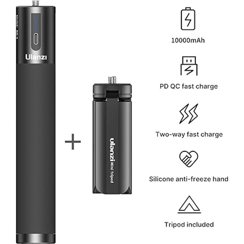 Ulanzi Bg 3 10000mah Capacity Powerbank Grip Mini Tripod Stand (6)
