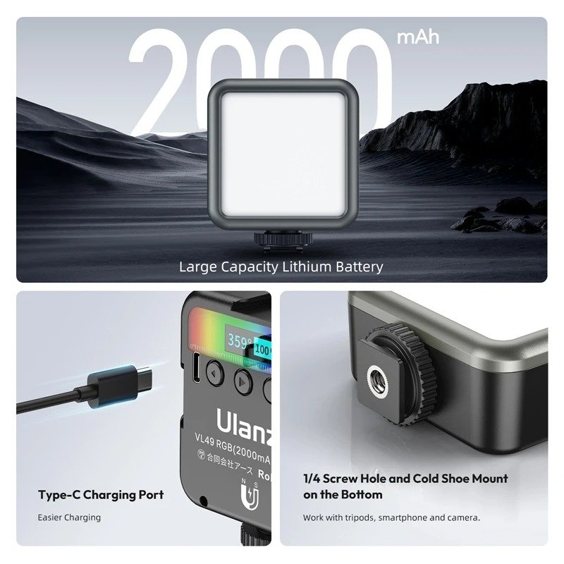 Ulanzi Vl49 Rgb Mini Led Video Light (1)