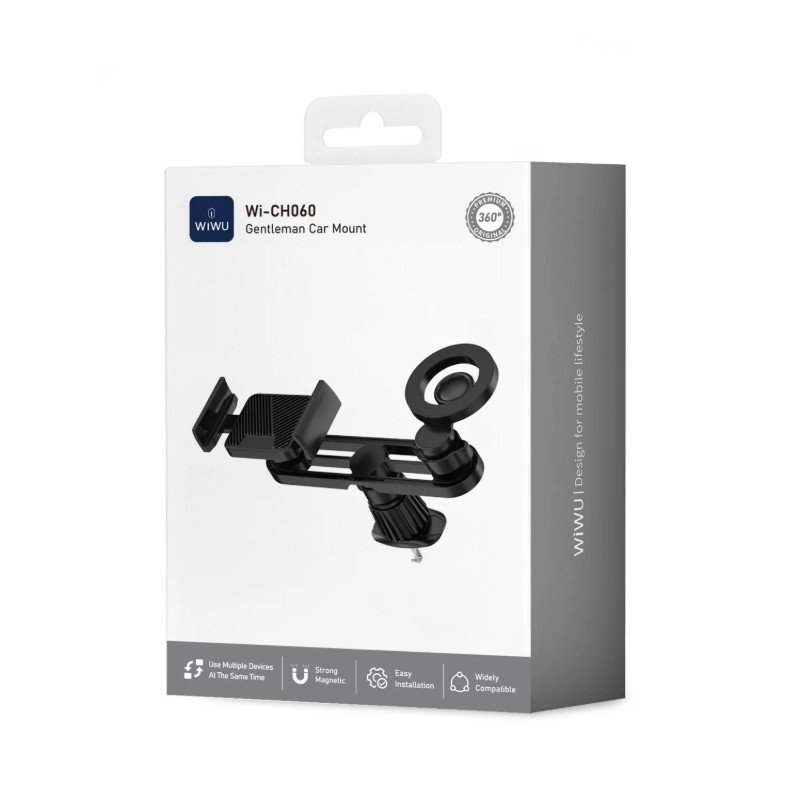 Wiwu Wich060 Dual Phone Car Mount Smart Dashboard Holder For Two Phones (1)
