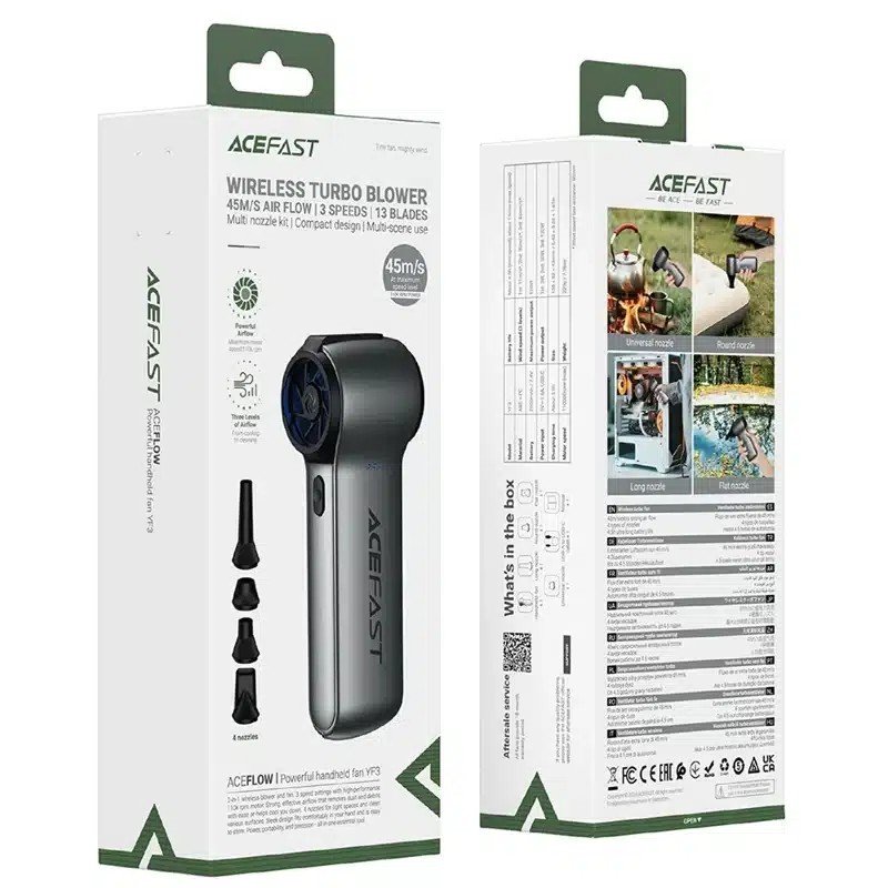 Acefast Yf3 Handheld Fan Blower 110000rpm 5000mah Sku Acefast Yf3 (2)