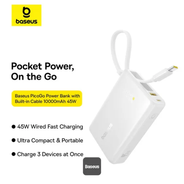 Baseus Picogo 10000mah 45w Power Bank With Built In Usb C Cable 2 (2)