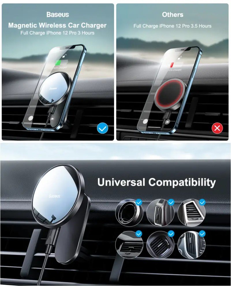 Baseus Wxjn01 Big Energy Car Mount Wireless Charger 15w (3)