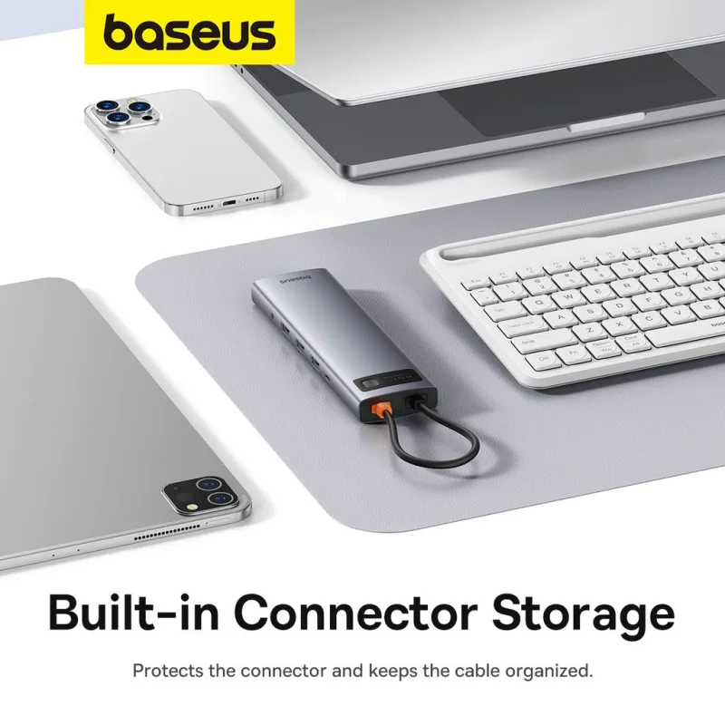 Baseus 11-in-1 Type-C Hub Baseus Metal Gleam Series 11-in-1 Type-C Hub with HDMI 4K@60Hz, VGA, PD 100W, RJ45 Gigabit Ethernet