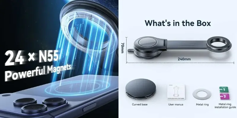 JOYROOM JR-ZS518 Bendable Magnetic Car Phone Holder