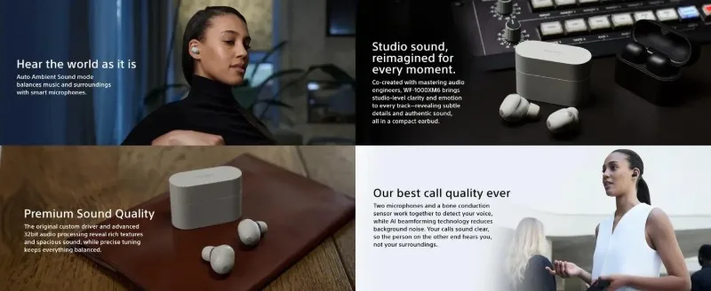 Sony WF-1000XM6 Truly Wireless Noise Cancelling Earbuds with LDAC and QN3e