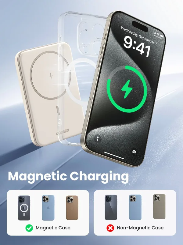 UGREEN 5000mAh Wireless Magnetic Power Bank