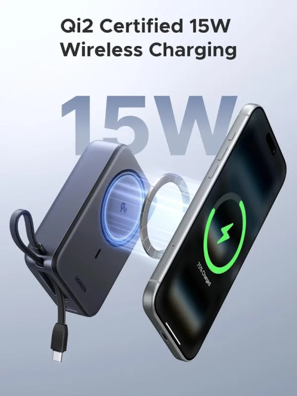 UGREEN Qi2 30W 20000mAh 15W MagSafe Power Bank (55450B)
