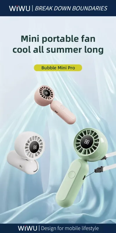 WiWU Wi-FS017 Bubble Pro Mini Handheld Fan