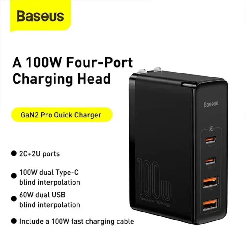 Baseus GaN2 Pro 100W Quick Charger 2C+2U CN