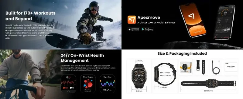 KOSPET TANK M4C Rugged Smartwatch
