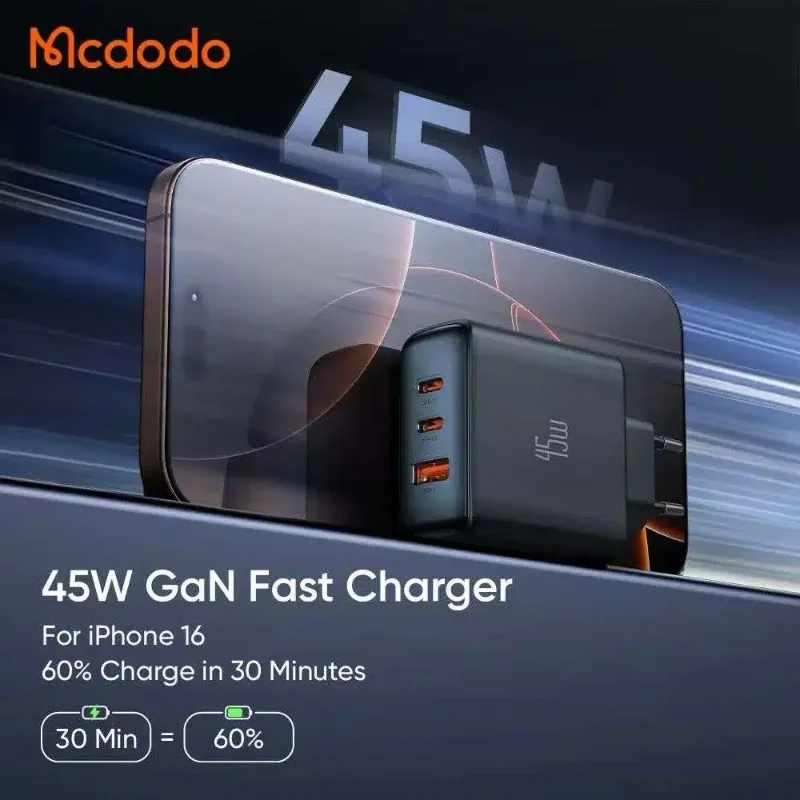 Mcdodo CH-4860 45W 3-Port Fast Charging Set