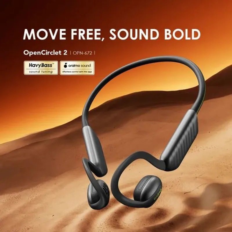 Oraimo OPN-672 OpenPods Wireless Earbuds with Open-Ear Design, Bluetooth 5.4 & IPX5