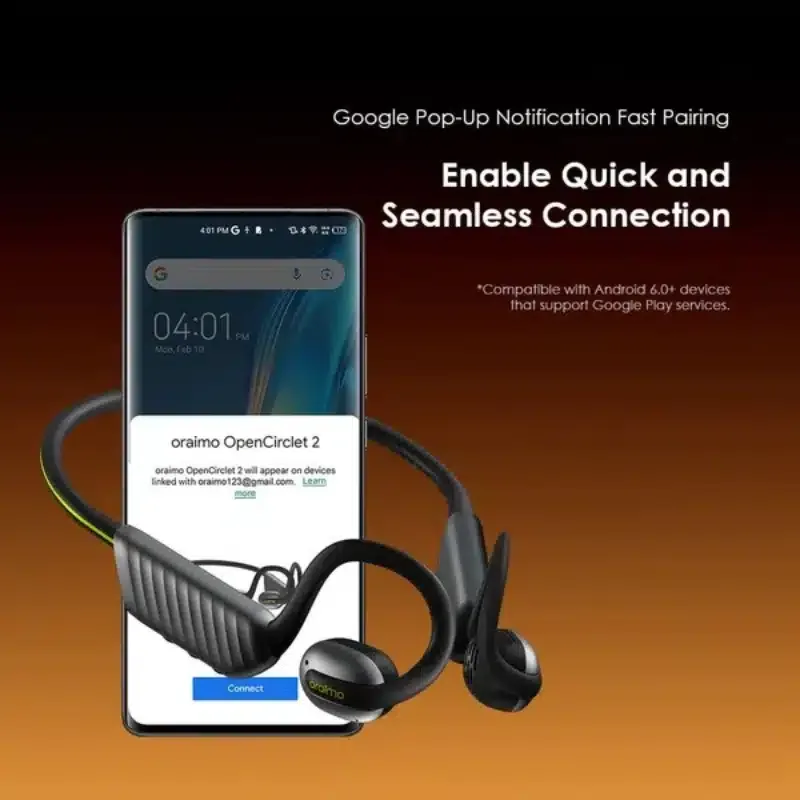 Oraimo OPN-672 OpenPods Wireless Earbuds with Open-Ear Design, Bluetooth 5.4 & IPX5