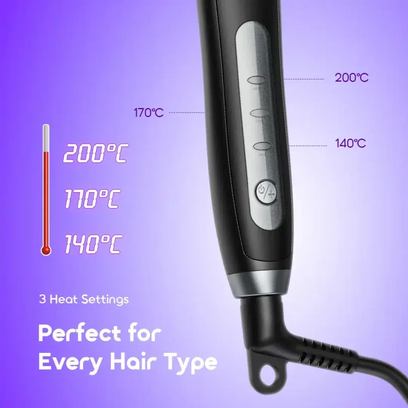 Oraimo SleekWave Hair Straightener Brush – PTC Fast Heat, 3 Heat Settings