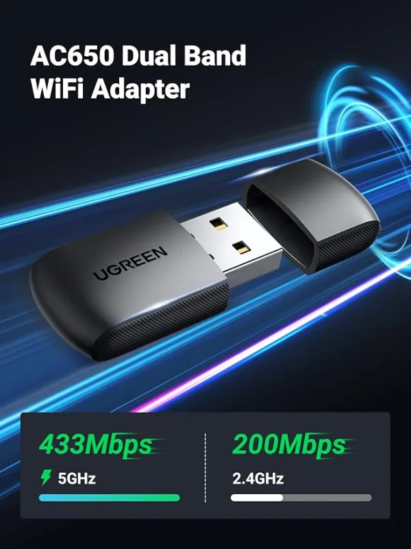 UGREEN AC650 USB Dual Band Wi-Fi Adapter (AC650)