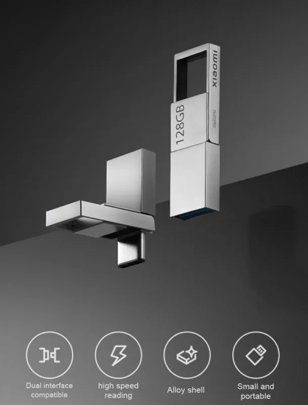 Xiaomi Dual Interface U Disk USB 3.2 Gen1 Flash Drive Pendrive