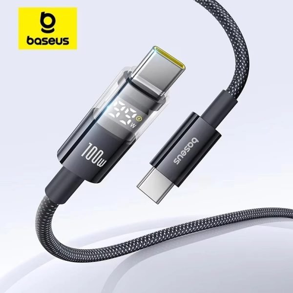 Baseus Display 2 Fast Charging Data Cable Type-C to Type-C 100W – 2M