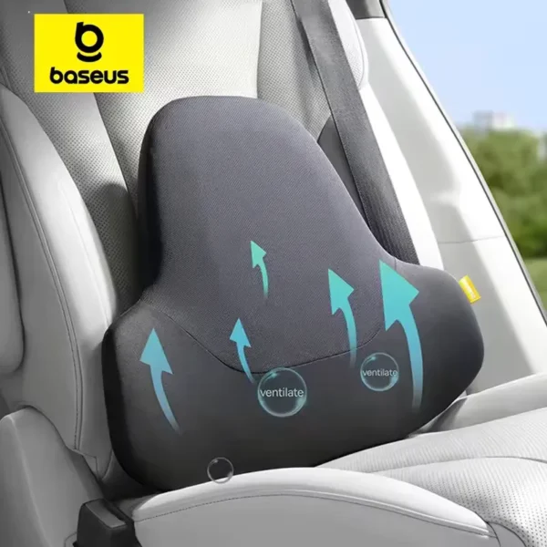 Baseus PrimeTrip VH1 Breathable Car Lumbar Support Pillow with Ergonomic Curve Design