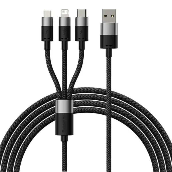Baseus StarSpeed 3in1 Fast Charging Data Cable USB to Micro Type-C Lightning 3.5A