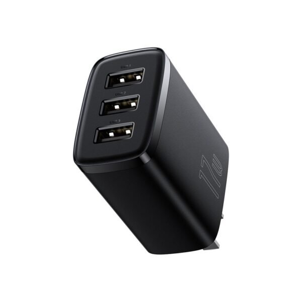 Baseus Charger 17W 3 USB Output Black CN Plug