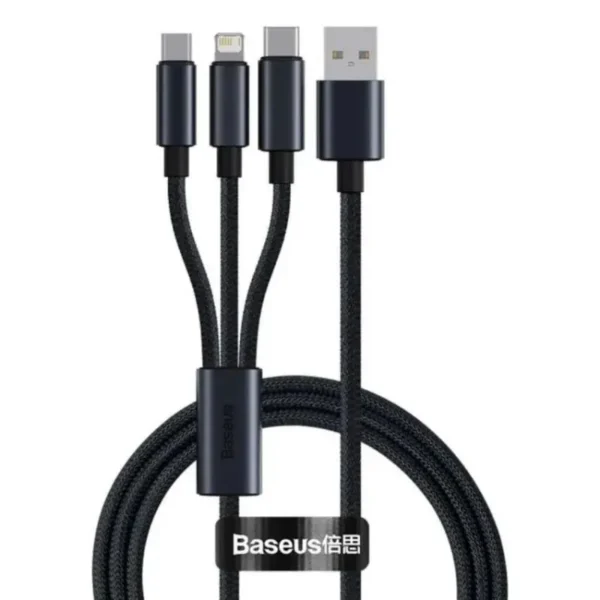 Baseus Minimalist Series USB to M+L+C 3.5A Fast Charging Data Cable